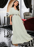 Rosalyn A-LineV-neckAnkle-LengthBridesmaidDressWithSequins#273659 STIP0013282