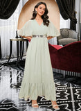 Rosalyn A-LineV-neckAnkle-LengthBridesmaidDressWithSequins#273659 STIP0013282