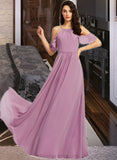 Morgan A-Line Scoop Neck Floor-Length Bridesmaid Dress With Pockets STIP0013287