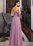 Morgan A-Line Scoop Neck Floor-Length Bridesmaid Dress With Pockets STIP0013287