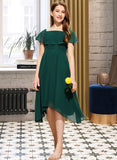 Veronica A-Line Square Neckline Knee-Length Chiffon Junior Bridesmaid Dress STIP0013329