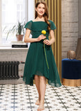 Veronica A-Line Square Neckline Knee-Length Chiffon Junior Bridesmaid Dress STIP0013329