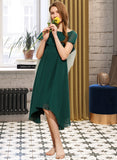 Veronica A-Line Square Neckline Knee-Length Chiffon Junior Bridesmaid Dress STIP0013329