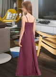 Cheryl A-Line Sweetheart Floor-Length Chiffon Junior Bridesmaid Dress With Ruffle STIP0013470