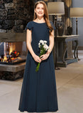 Cheyenne A-LineScoopNeckFloor-LengthChiffonJuniorBridesmaidDress#253684 STIP0013478