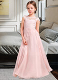 Kendra A-LineScoopNeckFloor-LengthChiffonLaceJuniorBridesmaidDress#81155 STIP0013502