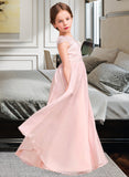 Kendra A-LineScoopNeckFloor-LengthChiffonLaceJuniorBridesmaidDress#81155 STIP0013502