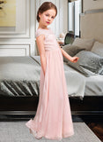 Kendra A-LineScoopNeckFloor-LengthChiffonLaceJuniorBridesmaidDress#81155 STIP0013502