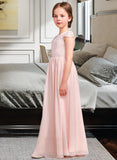 Kendra A-LineScoopNeckFloor-LengthChiffonLaceJuniorBridesmaidDress#81155 STIP0013502