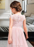 Kendra A-LineScoopNeckFloor-LengthChiffonLaceJuniorBridesmaidDress#81155 STIP0013502