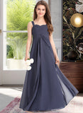 Akira A-Line Sweetheart Floor-Length Chiffon Junior Bridesmaid Dress With Ruffle STIP0013504