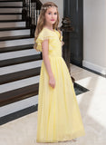 Lilah A-LineScoopNeckFloor-LengthChiffonJuniorBridesmaidDressWithRuffleCascadingRuffles#123850 STIP0013508