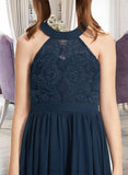 Caroline A-LineScoopNeckFloor-LengthChiffonLaceJuniorBridesmaidDress#234030 STIP0013538