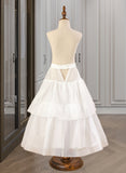 Jacquelyn Ball-Gown/Princess Scoop Neck Floor-Length Tulle Junior Bridesmaid Dress With Sash Beading Bow(s) STIP0013545