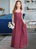 Jaliyah A-Line Sweetheart Floor-Length Chiffon Junior Bridesmaid Dress With Ruffle STIP0013568