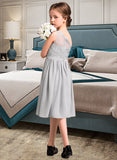 Kaitlin A-Line One-Shoulder Knee-Length Chiffon Lace Junior Bridesmaid Dress STIP0013571