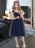 Molly Empire Sweetheart Knee-Length Tulle Junior Bridesmaid Dress With Ruffle STIP0013590