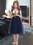 Molly Empire Sweetheart Knee-Length Tulle Junior Bridesmaid Dress With Ruffle STIP0013590