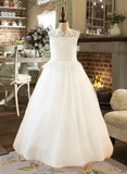 Danielle Ball-Gown/PrincessScoopNeckFloor-LengthTulleJuniorBridesmaidDressWithSashBeading#136423 STIP0013615