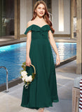 Bryanna A-Line Off-the-Shoulder Floor-Length Chiffon Junior Bridesmaid Dress With Cascading Ruffles STIP0013635