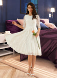 Florence A-Line Knee-Length Wedding Dress STIP0013699