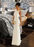 Jayden Trumpet/Mermaid Scoop Neck Floor-Length Wedding Dress STIP0013727