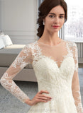 Kylie Ball-Gown/Princess Illusion Court Train Tulle Lace Wedding Dress STIP0013750