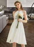 Vanessa A-Line Knee-Length Chiffon Wedding Dress STIP0013778