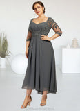 Bella A-Line Sweetheart Asymmetrical Chiffon Lace Mother of the Bride Dress With Beading Sequins STI126P0014579