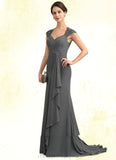 Holly A-Line Sweetheart Sweep Train Chiffon Lace Mother of the Bride Dress With Beading Sequins STI126P0014618