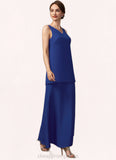 Fernanda A-line V-Neck Ankle-Length Chiffon Mother of the Bride Dress STI126P0014729