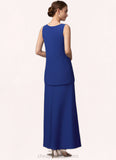 Fernanda A-line V-Neck Ankle-Length Chiffon Mother of the Bride Dress STI126P0014729