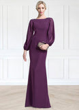 Marilyn Trumpet/Mermaid Scoop Neck Floor-Length Chiffon Mother of the Bride Dress With Beading Sequins STI126P0014748