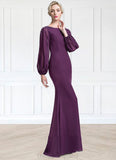 Marilyn Trumpet/Mermaid Scoop Neck Floor-Length Chiffon Mother of the Bride Dress With Beading Sequins STI126P0014748