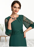 Madyson A-Line Scoop Neck Floor-Length Chiffon Lace Mother of the Bride Dress With Beading Sequins STI126P0014773