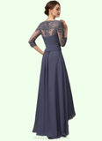 Abbigail A-Line Sweetheart Asymmetrical Chiffon Lace Mother of the Bride Dress With Beading Sequins STI126P0014783