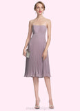 Lynn A-Line Sweetheart Knee-Length Chiffon Mother of the Bride Dress With Pleated STI126P0014823