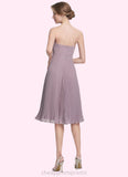 Lynn A-Line Sweetheart Knee-Length Chiffon Mother of the Bride Dress With Pleated STI126P0014823