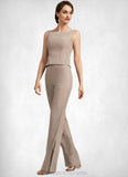 Erika Jumpsuit/Pantsuit Scoop Neck Floor-Length Chiffon Mother of the Bride Dress STI126P0014864