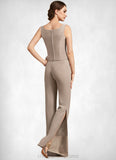 Erika Jumpsuit/Pantsuit Scoop Neck Floor-Length Chiffon Mother of the Bride Dress STI126P0014864