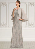 Riley A-Line Square Neckline Floor-Length Lace Mother of the Bride Dress STI126P0014889