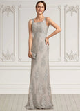 Riley A-Line Square Neckline Floor-Length Lace Mother of the Bride Dress STI126P0014889