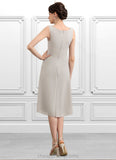 Cora A-Line Scoop Neck Knee-Length Chiffon Mother of the Bride Dress STI126P0014935