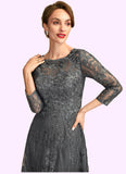 Charlie A-Line Scoop Neck Floor-Length Lace Mother of the Bride Dress With Sequins STI126P0014939