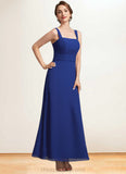 Brooklynn A-Line Square Neckline Ankle-Length Chiffon Mother of the Bride Dress With Ruffle STI126P0014982