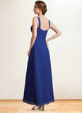 Brooklynn A-Line Square Neckline Ankle-Length Chiffon Mother of the Bride Dress With Ruffle STI126P0014982