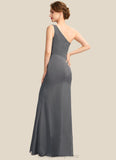 Hedwig Sheath/Column One-Shoulder Floor-Length Chiffon Mother of the Bride Dress STI126P0014995