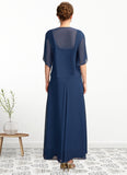 Brooke A-Line Square Neckline Asymmetrical Chiffon Lace Mother of the Bride Dress STI126P0015034