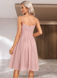 Yaritza A-line Scoop Knee-Length Chiffon Homecoming Dress STIP0025686