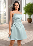 Alaina A-line Straight Short Satin Homecoming Dress STIP0025643